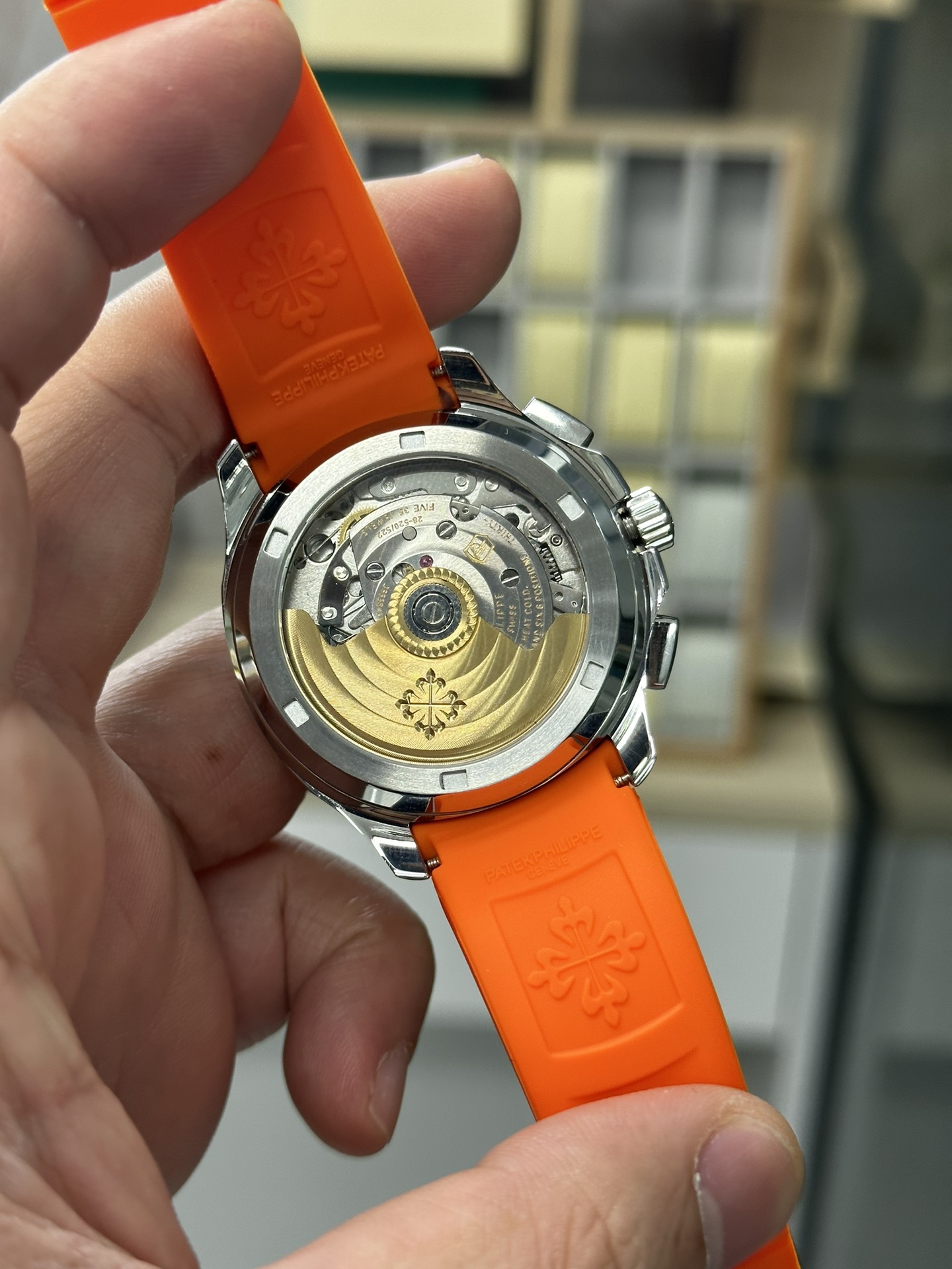 Replica Patek Philippe Aquanaut 5968A 001 Chronograph Orange Rubber 42mm