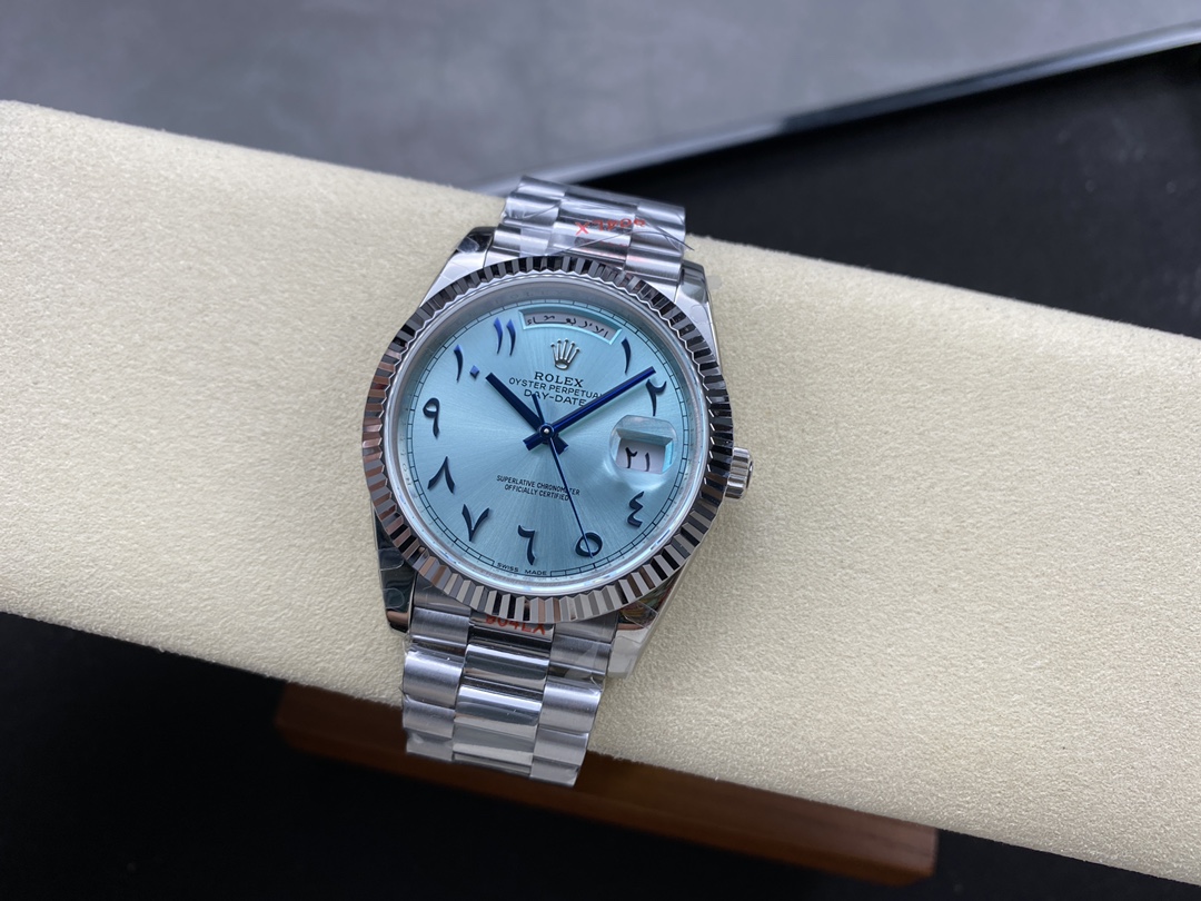 Rolex Day Date 40 228236 Platinum Ice Blue Dial Men's Watch