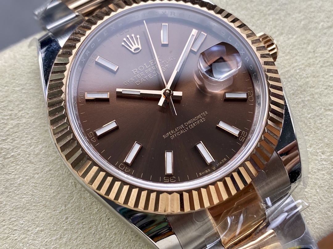 Rolex Datejust 41 Everose Gold Automatic 126331 0001 Chocolate Men's Watch