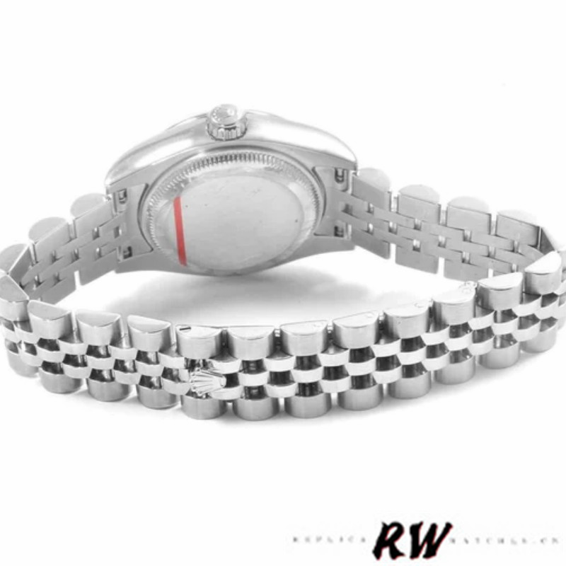 Rolex Datejust 179174 Sunbeam Black Roman Dial Fluted Bezel 26MM Lady Replica Watch