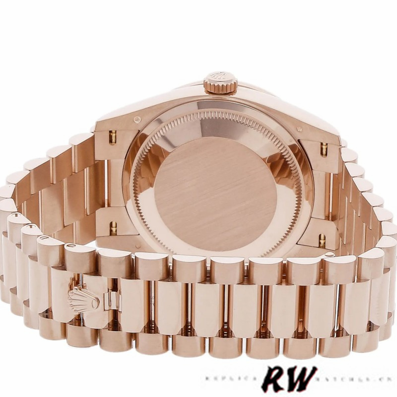 Rolex Day-Date 128345RBR White Dial Everose Gold 36MM Unisex Replica Watch