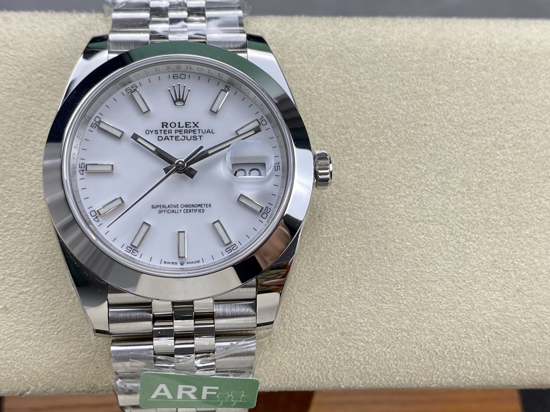 Rolex Datejust 41mm Stainless Steel 126300 0006 White Index Jubilee