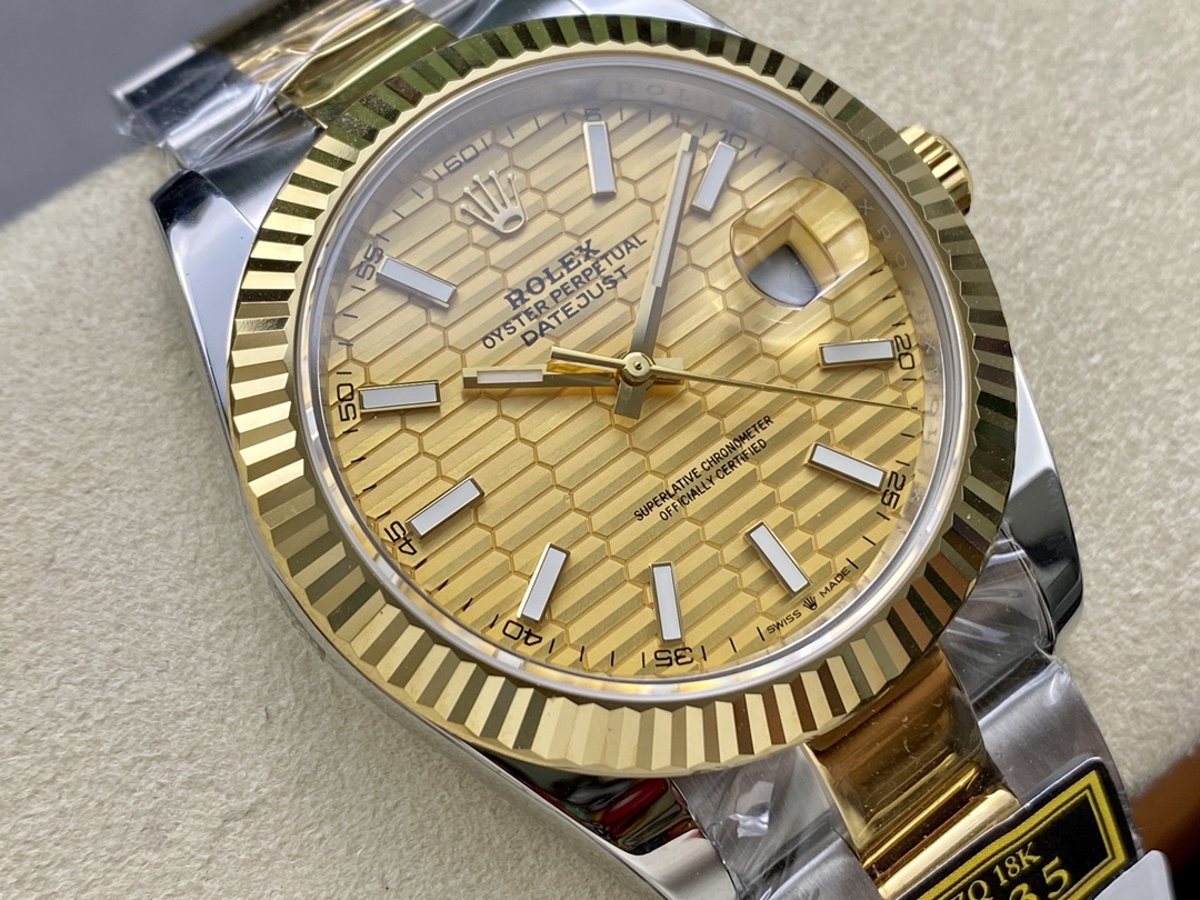 Rolex Datejust 126233 Champagne Motif dial 36MM Unisex Replica Watch