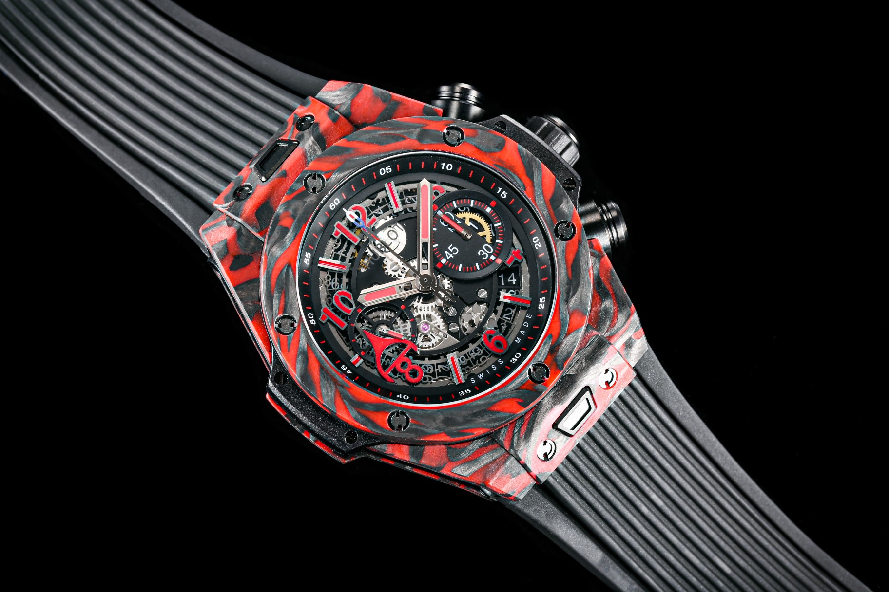 Hublot 411.QV.1123.NR.OVK21 Big Bang Unico Red Carbon Alex Ovechkin Watch 45mm
