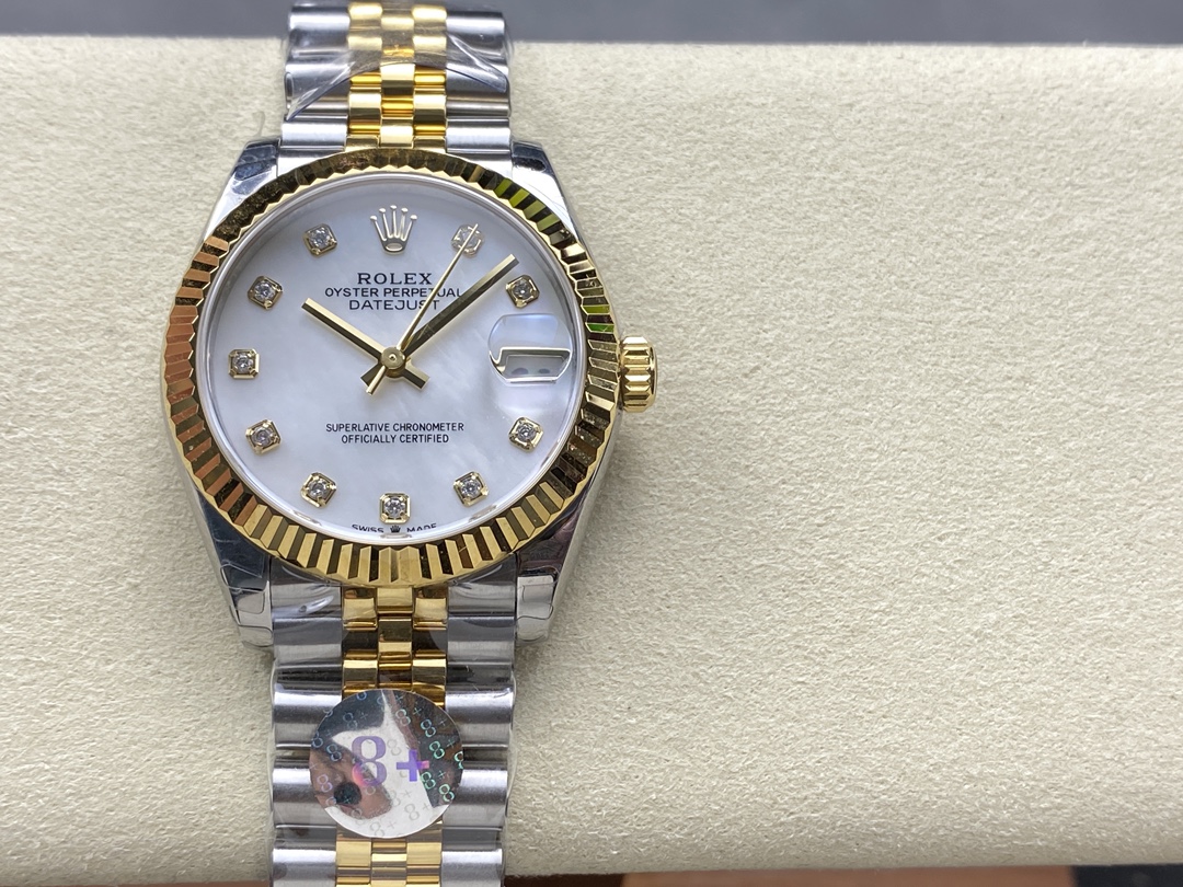 Rolex Datejust 31mm Stainless Steel and Yellow Gold 278273 0028 Mop Diamond Jubilee