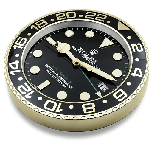 Rolex GMT Master Black and Gold Wall Clock