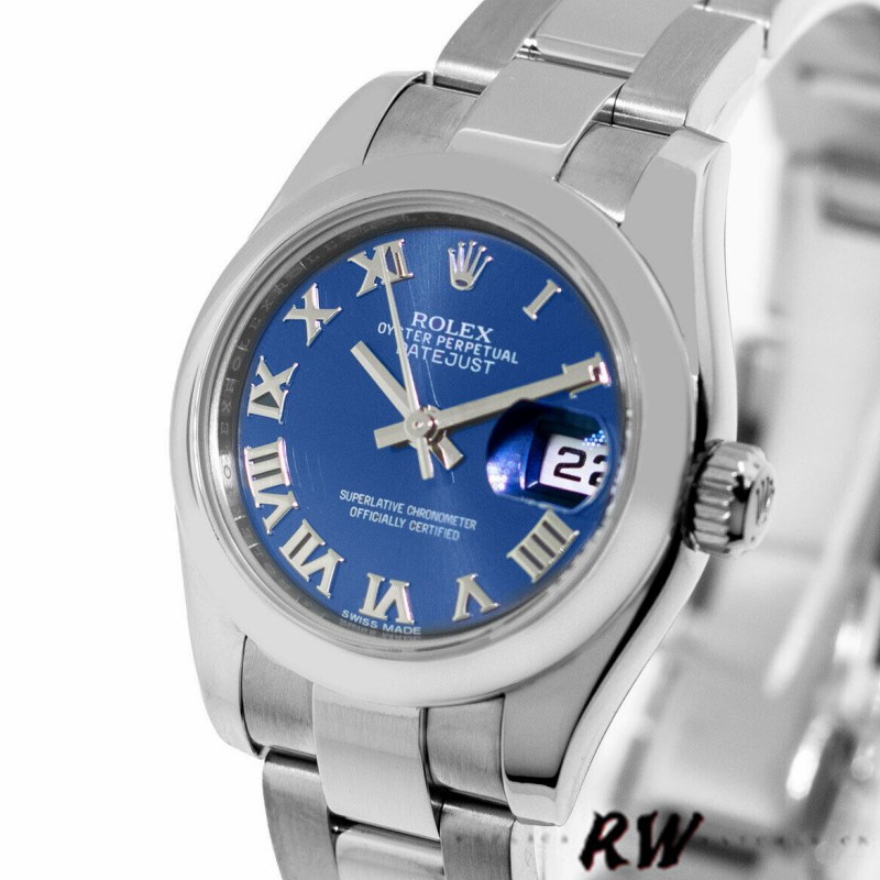 Rolex Datejust 179160 Oyster Bracelet Blue Roman Dial 26MM Lady Replica Watch