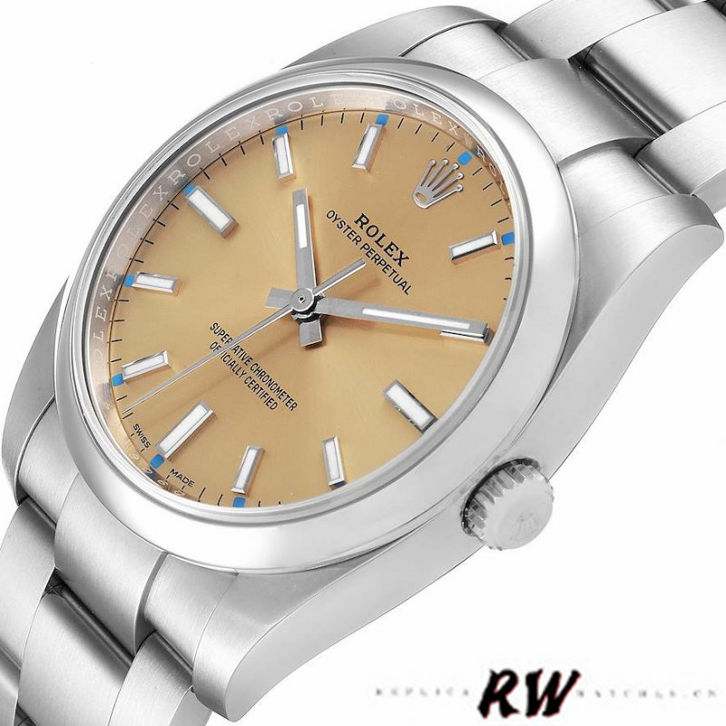 Rolex Oyster Perpetual 114200 White Grape Index Dial 34mm Unisex Replica watch