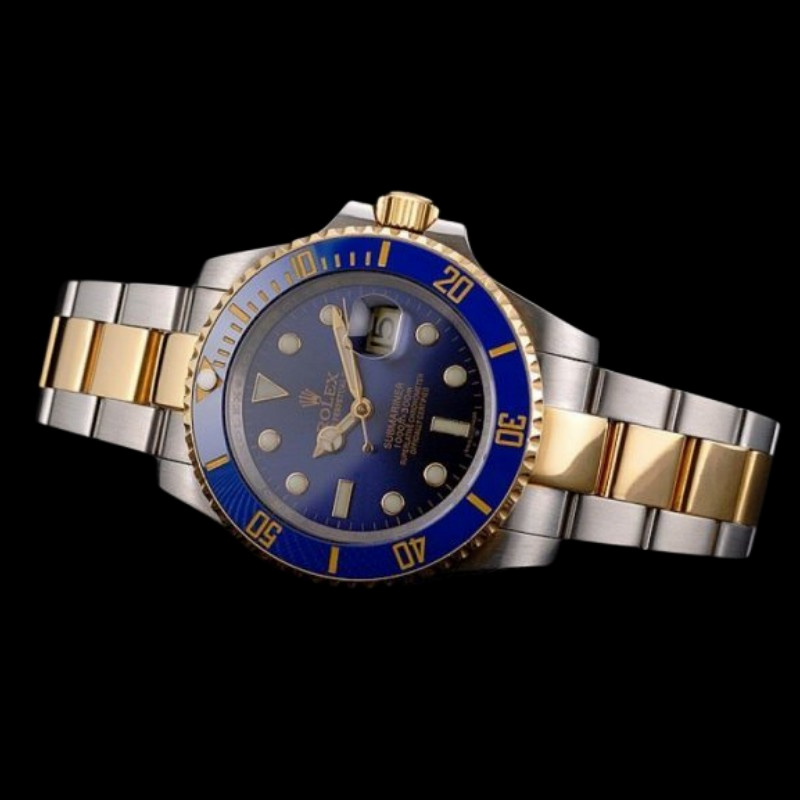 Rolex Submariner PR16233B Two Tone Blue Dial 41mm Mens Replica Watch