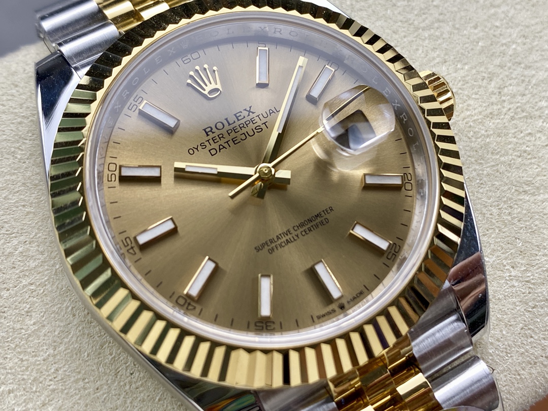 Rolex Datejust 126333 0010 Champagne Index Jubilee 41mm Two Tone Steel