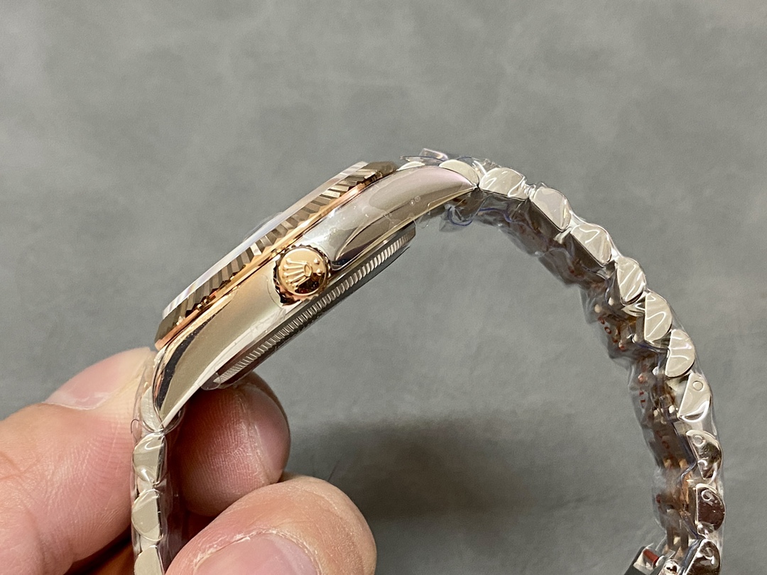 Rolex Datejust 36 Everose Gold Black Diamond Dial M126231 0019 Women's Watch