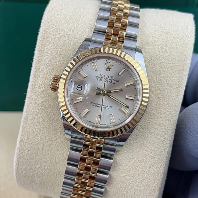 Rolex Datejust 28mm 279173 0019 Silver Index Dial Fluted Bezel 28mm Lady Replica Watch