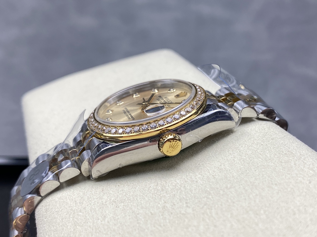 Rolex Datejust 31mm Stainless Steel and Yellow Gold 278383RBR 0026 Champagne Diamond Jubilee