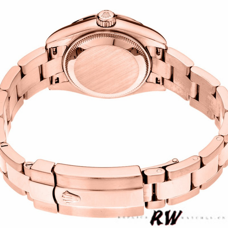 Rolex Datejust 179165 Everose Gold White Index Dial 26MM Lady Replica Watch