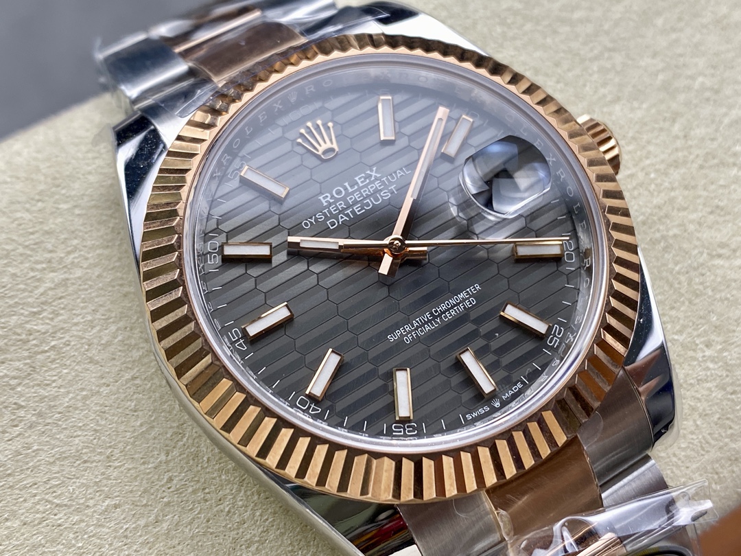 Rolex Datejust 41 Everose Gold & Stainless Steel 126331 0019 Men's Watch