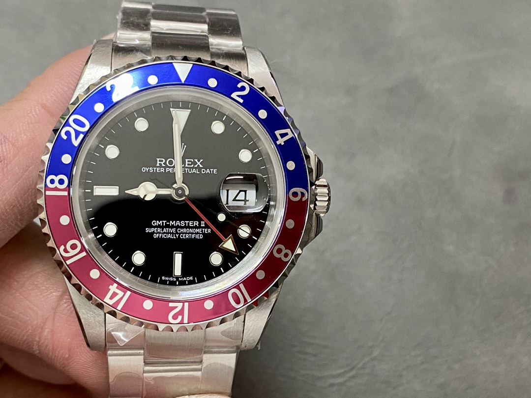 Rolex GMT-Master II 16710 Black Dial Blue Red Pepsi Bezel 40MM Mens Replica Watch