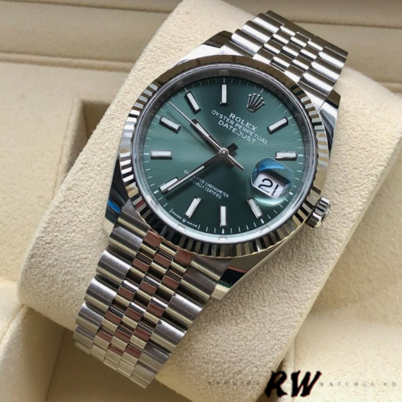 Rolex Datejust 126234 Stainless Steel Mint Green Dial 36MM Unisex Replica Watch
