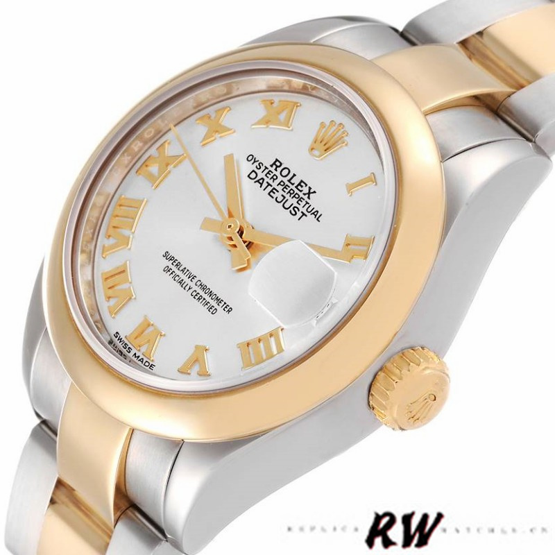 Rolex Datejust 279163 Silver Roman Dial Domed Bezel 28mm Lady Replica Watch