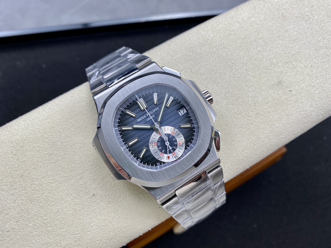 Patek Philippe Nautilus Chronograph Stainless Steel Blue Dial 5980 1A 001