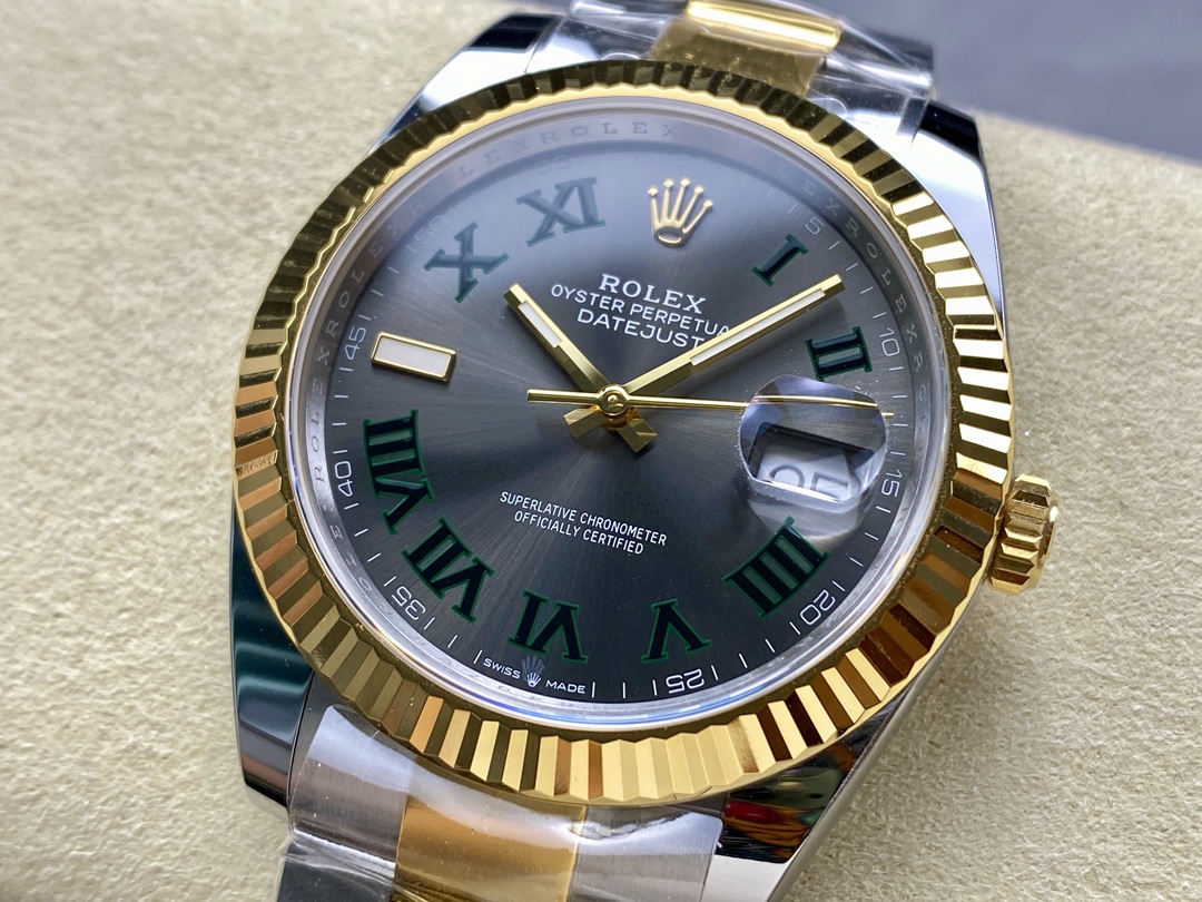 Rolex Datejust Grey Two Tone M126333 0019 41mm Mens