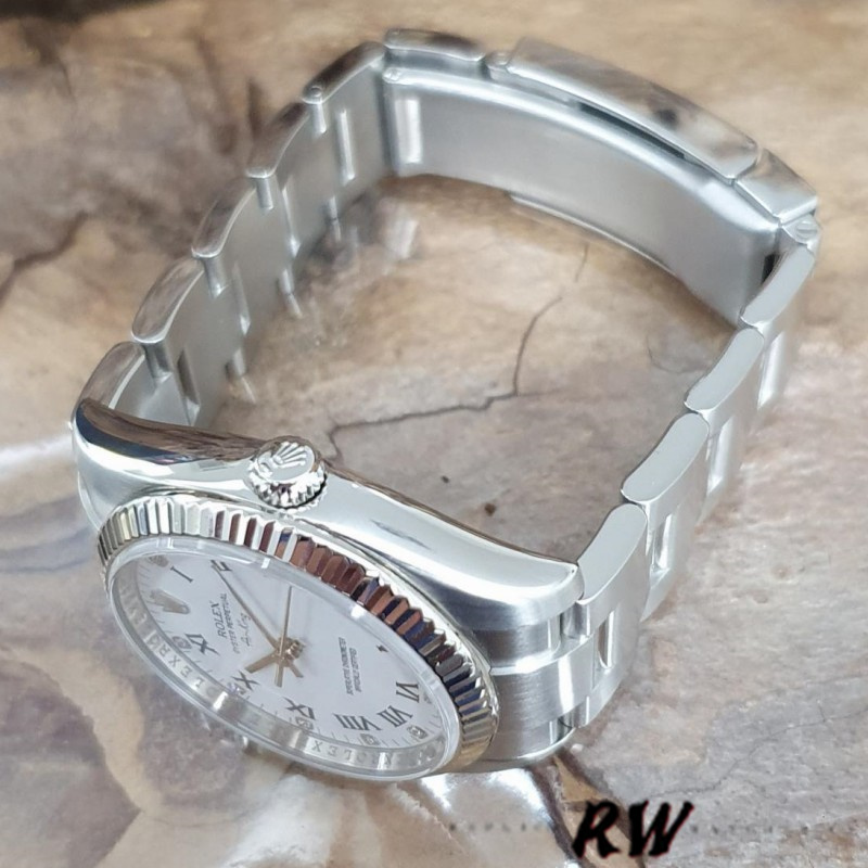 Rolex Oyster Perpetual Air-King 114234 White Diamond Dial 34mm Unisex Replica Watch