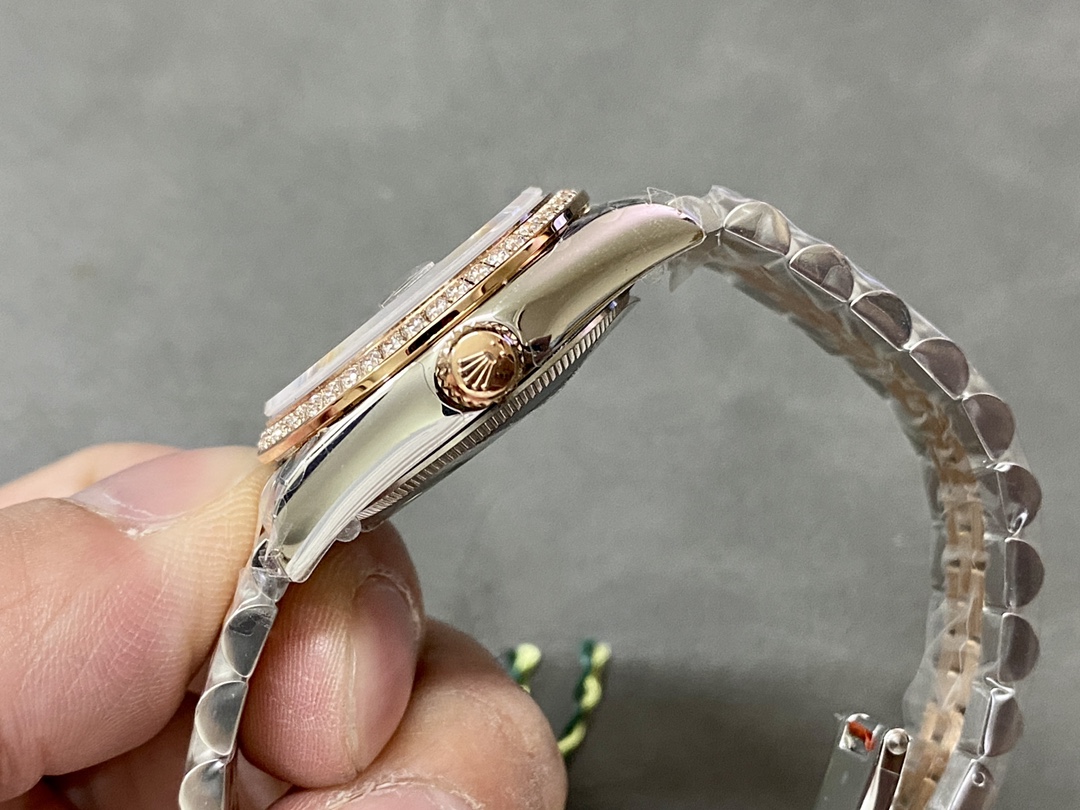 Rolex Datejust 28 Rose Dial Purple Gold m279381rbr 0015 Lady Watch