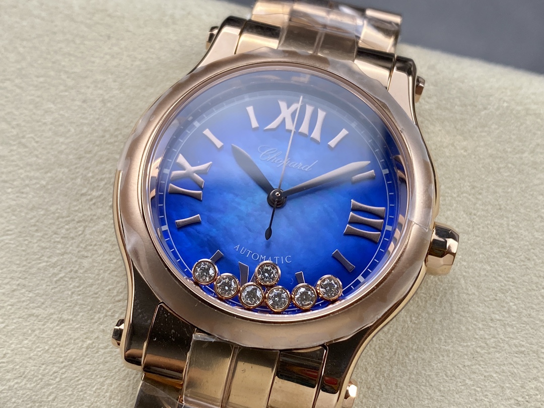 Chopard Happy Sport Rose Gold Stainless Steel 36mm 278578-6003
