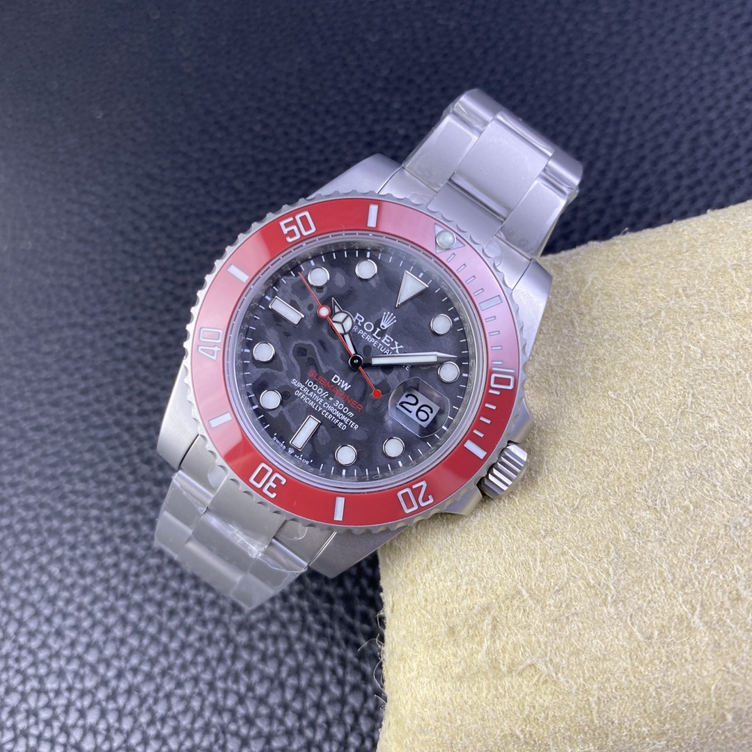 Rolex Submariner DIW Persimmon Orange Black Dial Ceramic Red Bezel 116610LN