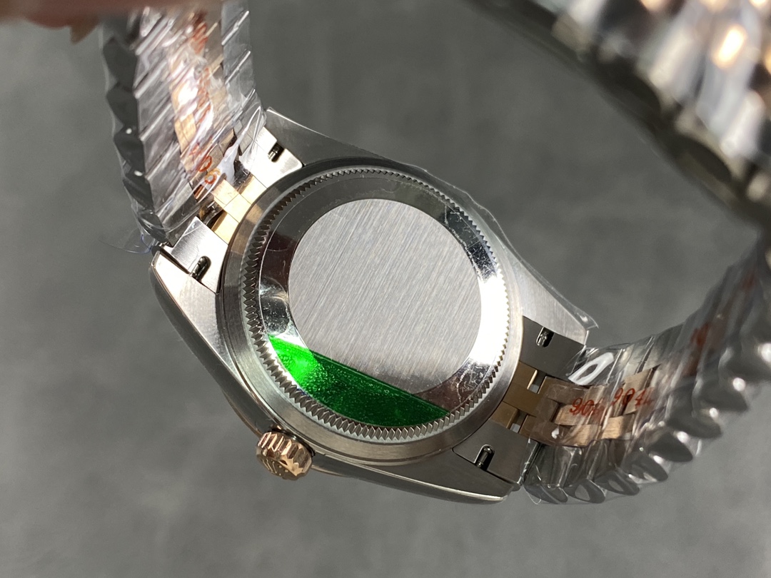 Rolex Datejust 31 Rose Gold Silver Floral Motif Diamond Dial Diamond Bezel m278381rbr 0032