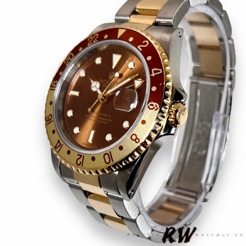 Rolex GMT-Master II 16713 White Gold Chocolate Dial 40mm Mens Replica Watch
