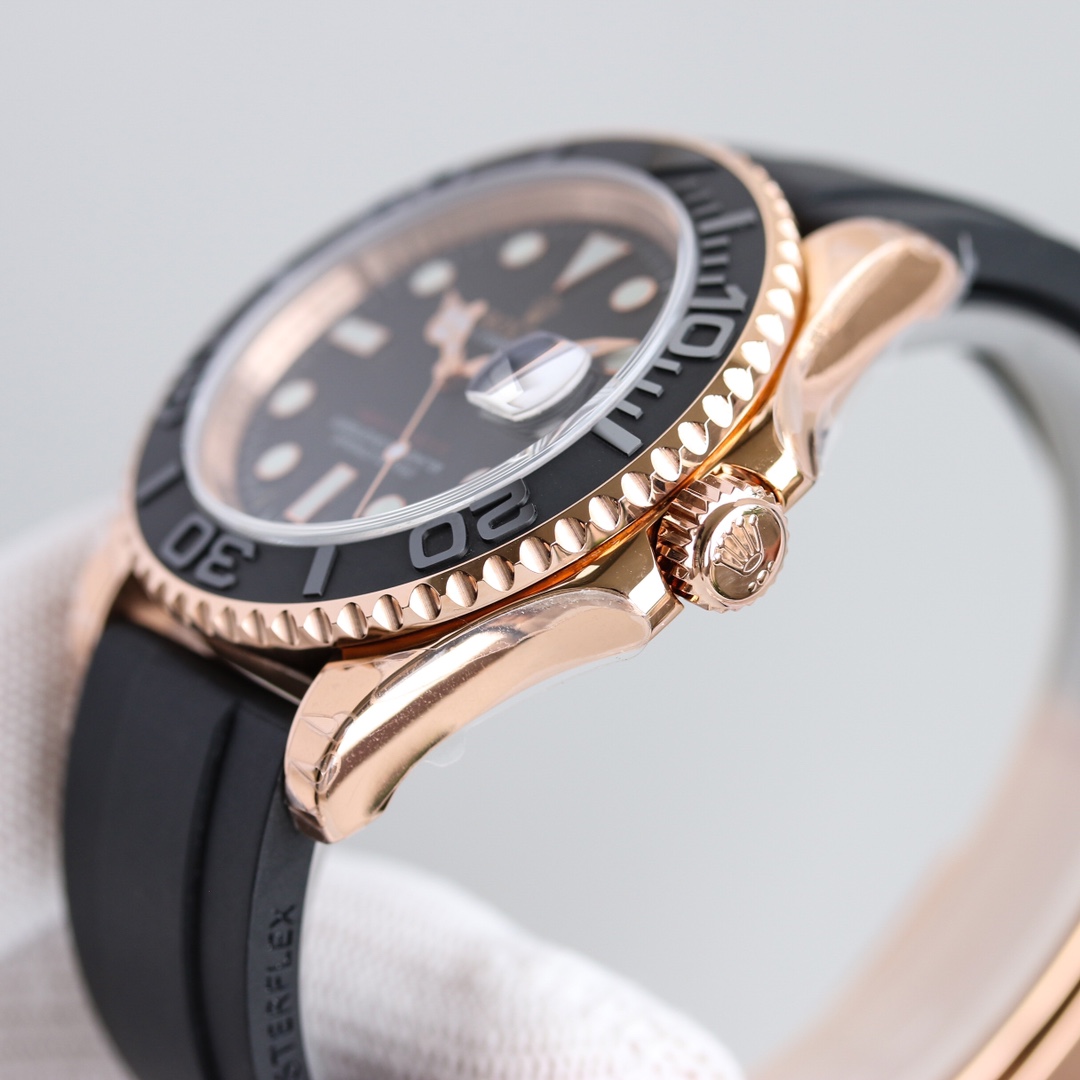 Rolex Yacht-Master 116655 Everose Gold Black Dial 40mm Mens replica Watch