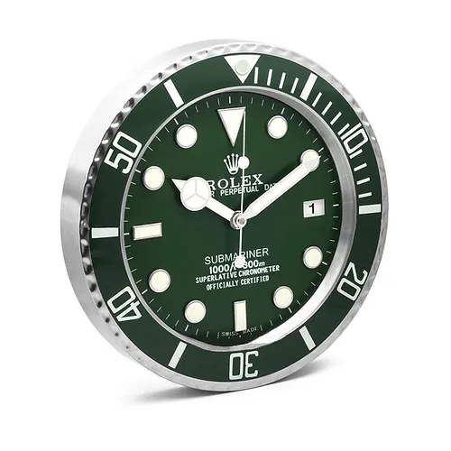 Rolex Submariner Green Wall Clock
