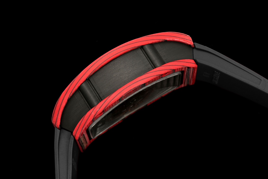 Richard Mille RM07-01 Racing Red Carbon Black Rubber Strap 46mm Ladies Watch