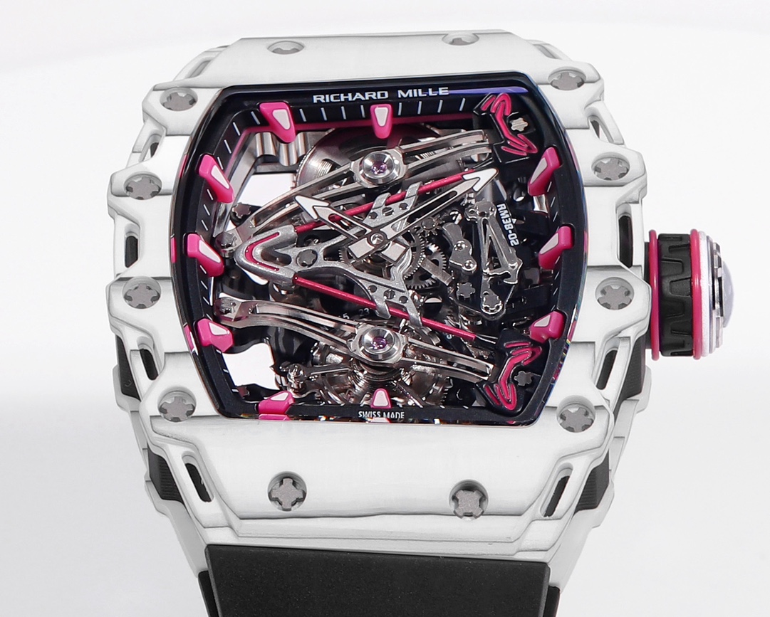 Richard Mille RM 38 02 Bubba Watson Tourbillon White Case Rubber & Fabric Strap