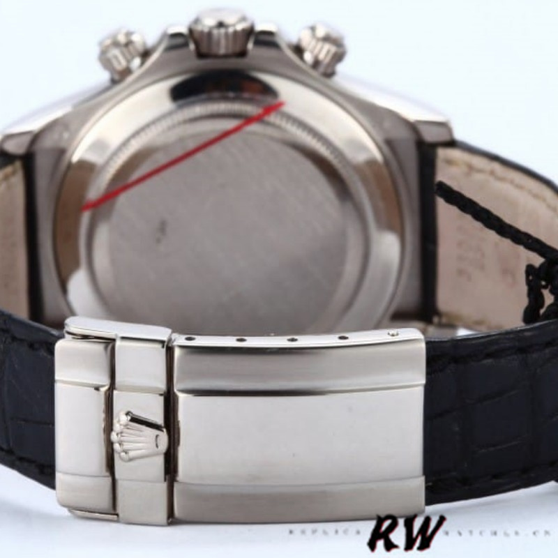 Rolex Cosmograph Daytona 116519 Gray dial Black Leather Strap 40mm Mens Replica Watch