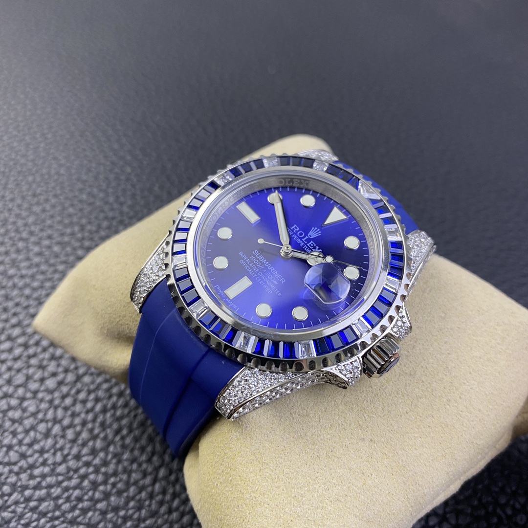 Rolex Submariner 116610 Diamond Case Blue Dial 40MM Men's Watch
