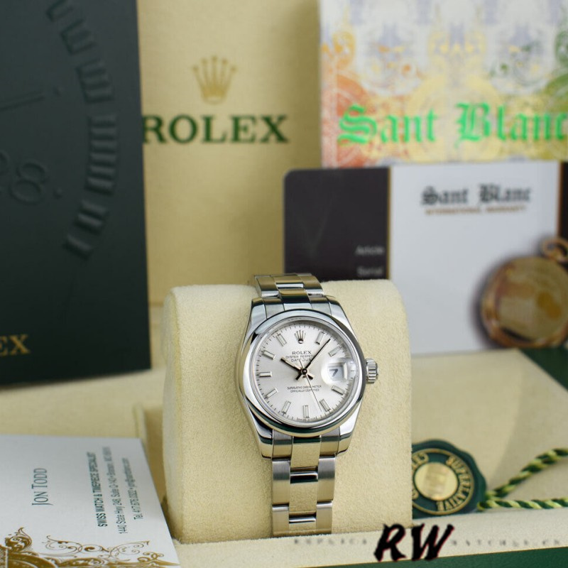 Rolex Datejust 179160 Domed Bezel Silver Index Dial 26MM Lady Replica Watch
