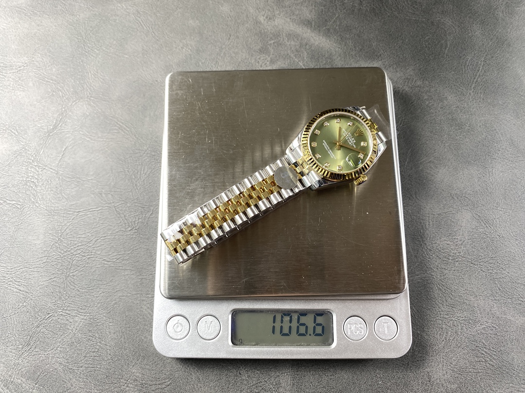 Rolex Datejust 31mm Stainless Steel and Yellow Gold 278273 0003 Green Jubilee