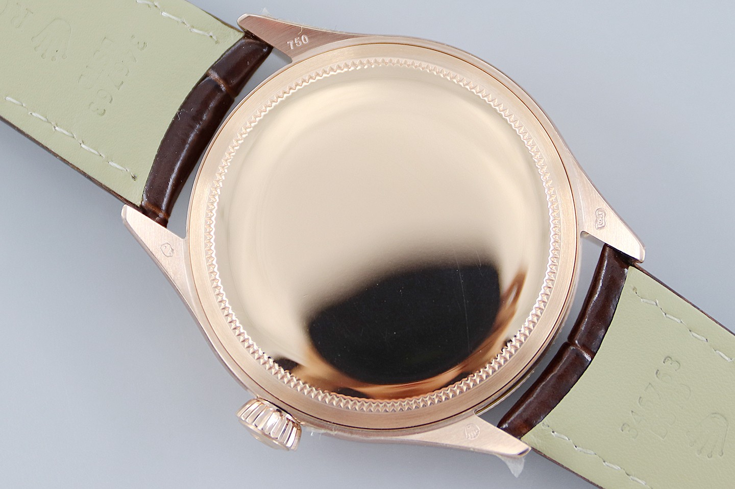 Rolex Cellini Date 50515 Brown Leather Black Index Dial 39mm Mens Replica Watch