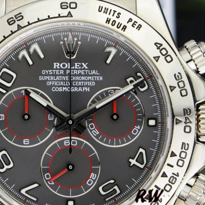 Rolex Daytona 116519 Grey Dial Brown Leather strap 40mm Mens Replica Watch