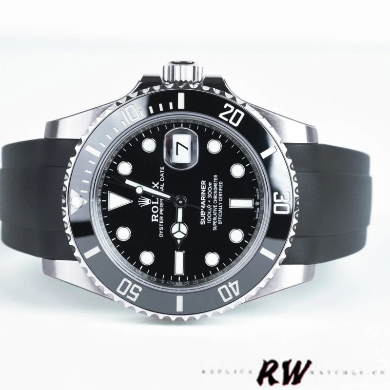 Rolex Submariner 126610LN Black Rubber Strap Black Dial 41mm Mens Replica Watch