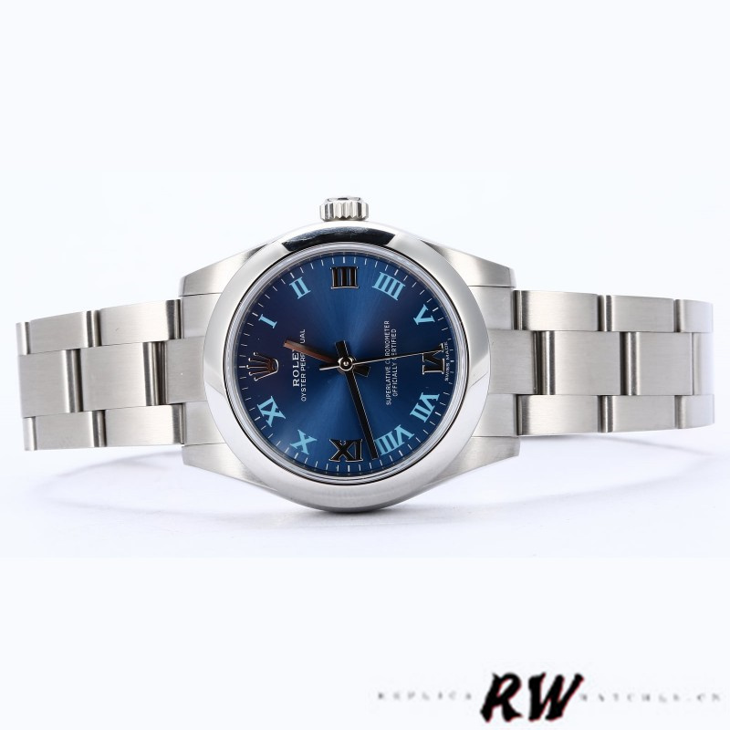 Rolex Oyster Perpetual 177200 Blue Dial Domed Bezel 31mm Lady Replica Watch