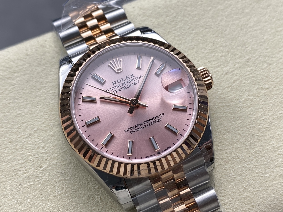 Rolex Lady Datejust 31 Two-Tone Fluted Rose Jubilee 279171 0023