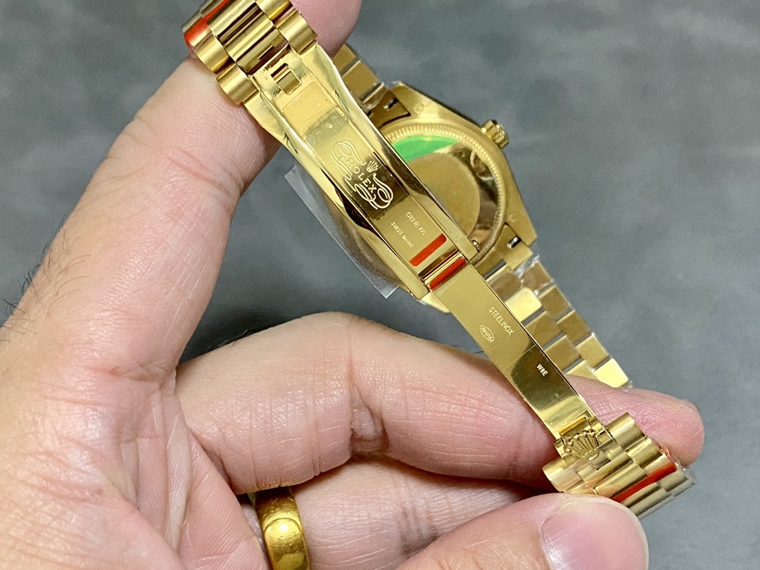 Rolex Datejust 31mm Yellow Gold 278278 Olive Green Floral President m278278 0046