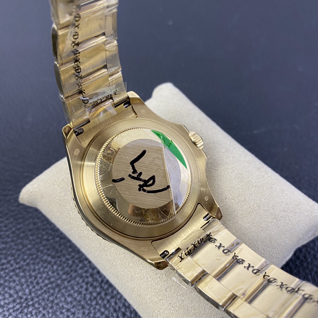 Rolex Yacht Master 168628 White Mother of Pearl Diamond Dial Yellow Gold Case 35mm Women's Watch