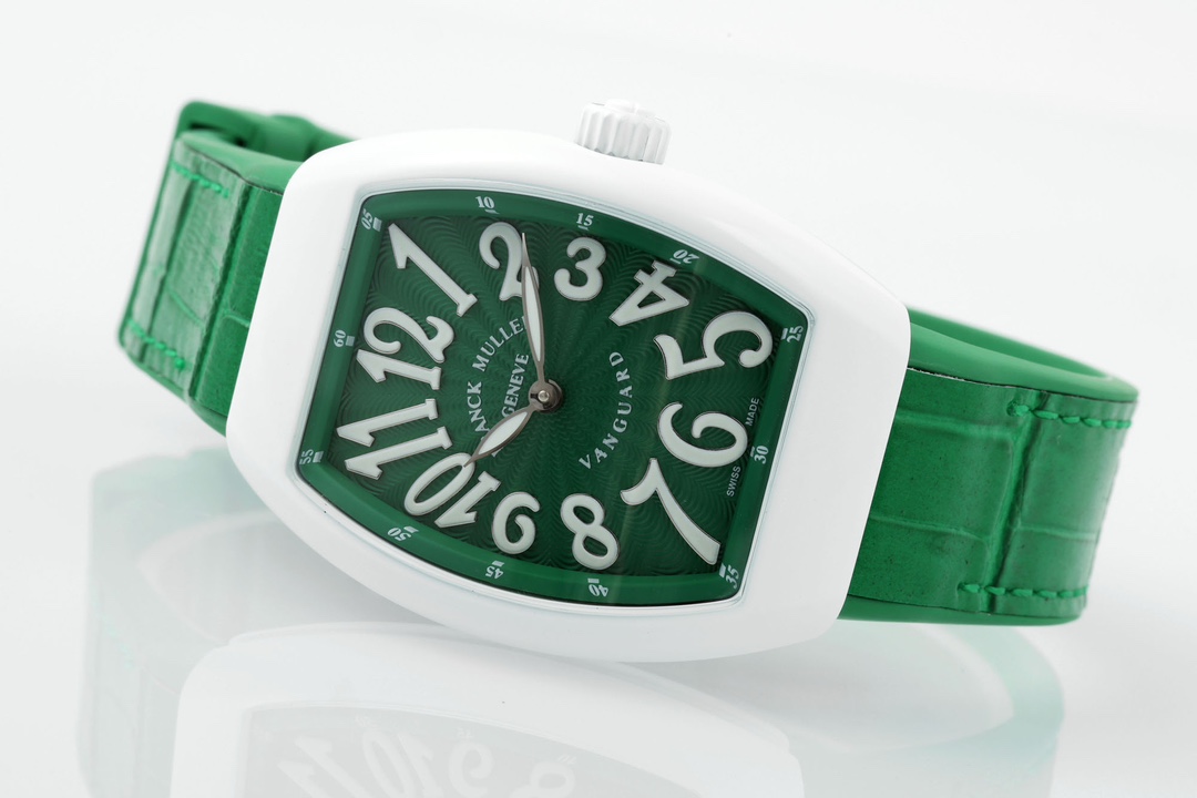 Franck Muller Women's Yacht Green Dial Leather Strap