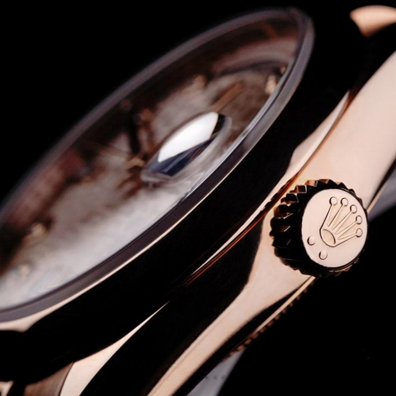 Rolex Day-Date 118205 Rose Gold Pink Jubilee Diamond Dial 36mm Unisex Replica Watch