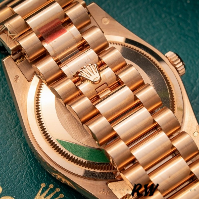 Rolex Day-Date 118205 Rose Gold Chocolate Brown Dial 36mm Unisex Replica Watch