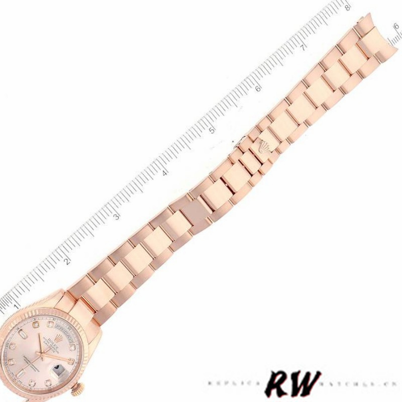 Rolex Day-Date 118235 Everose Gold Pink Diamond Dial 36mm Lady Replica Watch