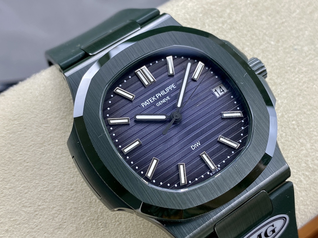 Patek Philippe Nautilus Green Rubber Blue Dial 5711 40MM Watch